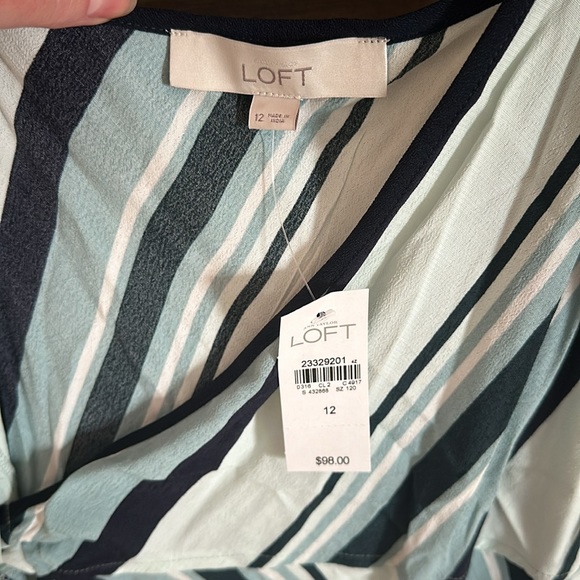 NWT Ann Taylor Loft Striped Maxi Wrap Dress - Picture 4 of 6